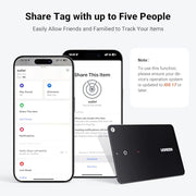 UGREEN FineTrack Slim Wallet Tracker Card (iOS Only) | Bluetooth Tracker Card, Work with Apple Find My Rechargeable Tracker[Apple MFi Certified]