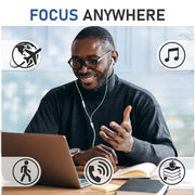 LUDOS FEROX Wired Earbuds in-Ear Headphones, 5 Year Warranty, Earphones with Microphone, Noise Isolation Corded for 3.5mm Jack Ear Buds for iPhone, Samsung, Computer, Laptop, Kids, School Students