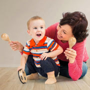 Stoie’s Wooden Musical Instruments for Kids Ages 3+, Montessori Music Toy Set for Kids with Drum, Tambourine, Maracas, Bells & Flute, Educational Preschool Toys for Boys & Girls