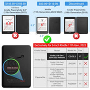 CoBak Clear Case Exclusively for 6" Kindle 2024 & 2022(11th Generation) | Ultra Slim Soft TPU Transparent Cover, Lightweight and Durable Protection, transparent