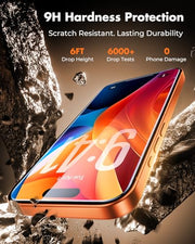 UNBREAKcable 2-Pack Screen Protector for iPhone 17 Pro Max Tempered Glass | Military Grade Shatterproof, 9H+ Hardness, 99.99% HD Clear, Bubble-Free, Easy Installation Frame, for iPhone 17 Pro Max