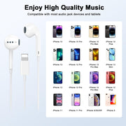 2 Pack [Apple MFi Certified] Wired Headphones for iPhone 14 13 12 Pro Max | Wired iPhone Earphones Built-in Mic & Volume Control Nosie Reduction Headsets,Lightning Ear Buds for iPhone 14 13 12 11 XS XR