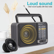 Portable AM/FM Transistor Radio with Loud Speaker, Battery or USB Powered | Compact Emergency Radio for Indoor, Outdoor, Travel & Storms (Model BJL-671)