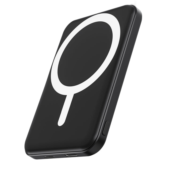 podoru for MagSafe Power Bank 5000mAh, Ultra-Slim Magnetic Portable Charger | 20W PD Fast Charging, Travel Essentials with USB-C Cable, Wireless Battery Pack for iPhone 18/17/16/15/14/13/12 Series-Black