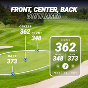 Blue Tees Golf Player+ AI-Powered GPS Speaker - Touchscreen Display, 10+ Hour Battery, 40,000+ Courses, Visual & Audible Distances, Hazard Detection, IPX7 Waterproof (Navy)