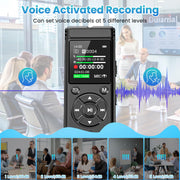 Tonfarb 136GB Digital Voice Recorder with Playback,9775 Hours Audio Record | Voice Activated Recording Device with Noise Reduction,A-B Repeat,MP3 Player,Password for Lecture Meeting/Classes/Interviews