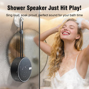 INSMY C12 IP67 Waterproof Shower Bluetooth Speakers Portable Small Speaker | Speakers Bluetooth Wireless,Loud Clear Sound,Support TF Card,Suction Cup,for Outdoor Kayak Canoe Beach Gift (Black)