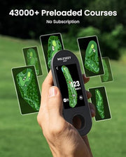 MILESEEY GeneSonic Pro Golf GPS Speaker with 43K+ Courses No-Subscription | Detachable GPS Handheld Rangefinder, MagLock, Color Touchscreen, Visual & Audible Yards, Layup/FCB/Hazard, 15H Battery, IP67