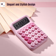 Mr. Pen- Mechanical Switch Calculator, 12 Digit Large LCD Display, Pink | With Big Buttons, Mechanical Switch Calculator for Home, School, Office