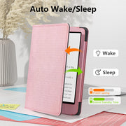 Case for Kindle Paperwhite 7"/6.8" (13th/12th Generation, 2026/2024), Pink | Lainergie Slim High Quality PU Leather Kindle Colorsoft Signature Edition 2024 Case With Stand, Hand Strap, Auto-Wake/Sleep