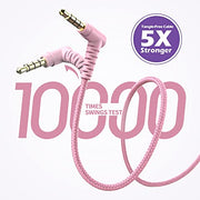 Kids Headphones for School with Microphone, 93dB Volume Limited, PinkPurple | Wired On Ear Headphones for Girls Boys, Foldable Lightweight Headphone for Classroom Learning & Entertainment Travel Computer