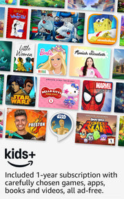 Amazon Fire HD 10 Kids Pro tablet (newest model) ages 6-12. Bright 10.1" HD screen, includes ad-free content, robust parental controls, 13-hr battery and slim case for older kids, 32 GB, Nebula