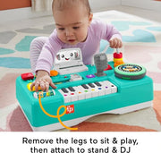 Fisher-Price Laugh & Learn Mix & Learn DJ Table | Musical Toy, 100+ Learning Songs & Phrases, 12 Activities, Fine & Gross Motor Skills, Baby & Toddler Ages 6+ Months