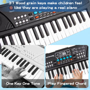 37 Keys Kid Toddler Piano Keyboard Musical Toys with Microphone
