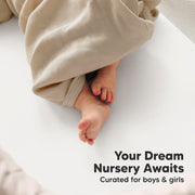 2pk Organic Baby Bassinet Sheets Boys, Girls, Fitted Sheet (Soft White) | 100% Cotton Bassinet Mattress Sheets, Compatible with Halo Bassinest Swivel Sleeper, Graco, Baby Delight, Universal Fitted