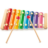 MCPINKY Xylophone for Kids with 2 Mallets, Wooden, Rainbow | Baby Xylophone, Musical Instruments Toy for Toddlers, Birthday Party Favors