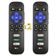 B Brainice Replacement Universal Remote for All Roku TV (2-Pack) | Indicator light, Oversized font, Smooth buttons, Senior-Friendly, Premium