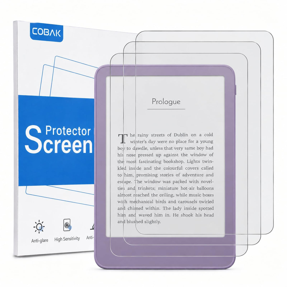 CoBak 3 Pack 6" Matte Screen Protector, 2026 New Model | Anti-Glare, Bubble-Free, Fingerprint Resistant
