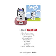 Tonies Bluey Audio Toy Figurine 3 Pack Set - Bluey, Bingo, Muffin | The Bluey Family Adventure Collection. 3 Favorite Characters. 136 Minutes of Bluey Stories.