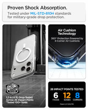 Spigen for iPhone 18 Pro Max Case, for iPhone 17 Pro Max Case, Clear White | Ultra Hybrid MagFit, Anti-Yellowing Resin, Air Cushion Tech, Military-Grade Drop Protection, Compatible with MagSafe