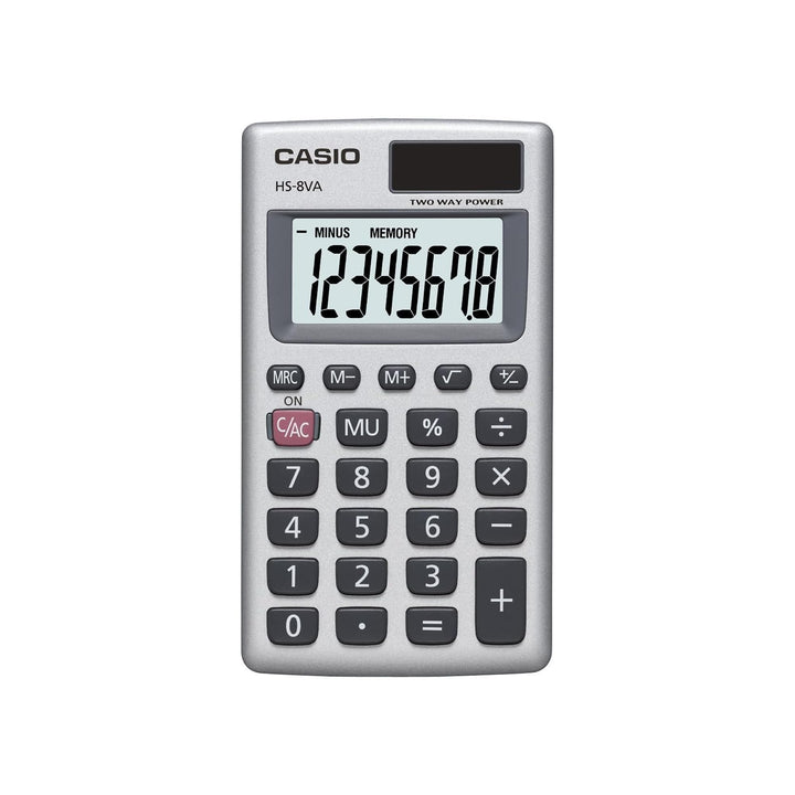Casio HS-8VA Mini 6-Function Calculator