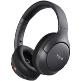 TOZO HT3 Hybrid Noise Cancelling Wireless Headphones, 90H Over Ear Headset | Hi Res Audio, AI Voice Assistant, Dual Device Connection, 32 Custom EQs, Built In 5 Mics, ANC, Foldable, Bluetooth 6.0 Black