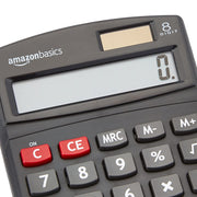Amazon Basics LCD 8-Digit Desktop Calculator, Portable and Easy to Use, Black, 1-Pack