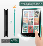 MoKo Magnetic Case for 7" Kindle Paperwhite 12th Gen& Colorsoft,Jade Green | Detachable,Ultra Clear Back, Scratch-Proof, Light Shell Cover, Auto Wake/Sleep,for Kindle Paperwhite& Colorsof 2024/2025