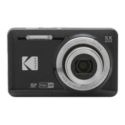 Kodak PIXPRO FZ55 16MP Compact Digital Camera, 5X Optical Zoom, Black | 1080p Full HD Video, 28mm Wide Angle Lens, 2.7 Inch LCD, Point and Shoot, Vlogging Camera, Li-Ion Battery