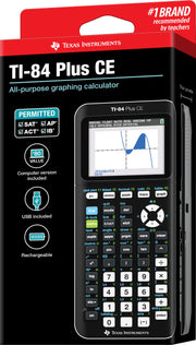 Texas Instruments TI-84 Plus CE Color Graphing Calculator, Black | Computer version included, USB charging, Full color, Faster than TI-84 Plus