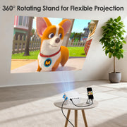 Mini Projector with WiFi and Bluetooth, AKIYO 2026 Upgraded Projector 1080P | Support Auto Keystone, 360° Rotating, Portable Projector for Home Theater/Outdoor, Compatible with iOS/Android/Laptop/PS5