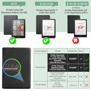 iDLEHANDS Clear Case for 7" Kindle Paperwhite 12th Gen & Kindle Colorsoft | Ultra Slim Soft TPU Transparent Cover & Lightweight, for All-New Kindle (2024 Released)