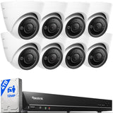 REOLINK 16CH 12MP PoE Security Camera System with 4TB HDD RLK16-1200D8-A | 8pcs H.265 12MP Security PoE Cams, Person Vehicle Pet Detection, Two-Way Talk, Spotlights Color Night Vision, home security