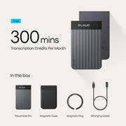 Plaud Note Pro AI Voice Recorder Transcribe & Summarize for Meetings Calls | AI Note Taker for Professionals & Teams, Productivity, 112 Languages, Ultra-Slim, InstantView Display, Case Included, Black