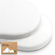 2pk Organic Baby Bassinet Sheets Boys, Girls, Fitted Sheet (Soft White) | 100% Cotton Bassinet Mattress Sheets, Compatible with Halo Bassinest Swivel Sleeper, Graco, Baby Delight, Universal Fitted