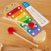 Melissa & Doug Caterpillar Wooden Xylophone Musical Toy Set | 4 Pieces, Rainbow Xylophone, 2 Self-Storing Wooden Mallets, Song Card, Musical Pretend Play, Preschool Toys for Kids, Ages 3+