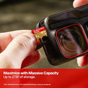 SANDISK 256B Extreme microSD Card + Adapter, Up to 245MB/s Read Speeds | UHS-I, V30, 5K & 4K UHD, U3, C10, A2, Up to 170MB/s Write Speeds, Ideal for Action Cams+Drones, Android- SDSQXH9-256G-GZ6MA