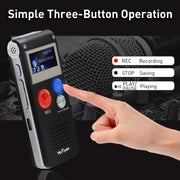 Digital Voice Recorders 8GB Audio Recorder Voice Activated Recorder for Lectures, Meetings, Interviews Recording Device with Microphone USB Cable, MP3 Player (8GB