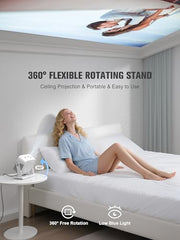 【Official Licensed Google TV】4K Smart Projector with WiFi and Bluetooth, VOPLLS Outdoor Projectors with 50W Dolby/AI Auto Focus, Portable Movie Phone Wireless Gaming Wifi Proyector for Bedroom/Home