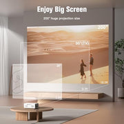 AuKing Projector, 2024 Upgraded Mini Projector, Full HD 1080P Home Theater Video Projector, Compatible with HDMI/USB/AV/Smartphone/TV Box/Laptop