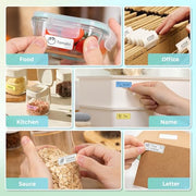 Nelko P21 Label Maker Machine with Tape, Bluetooth Label Printer, White | Creative App & Multiple Templates, Inkless Printing, Built-in Cutter, Ideal for School, Teacher Supplies, Office, and Home