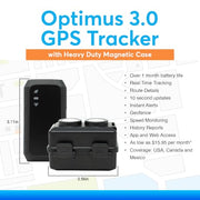 Optimus 3.0 GPS Tracker Bundle - Vehicle & Asset Tracking - 1+ Mo Battery | Up to 2 Months Battery with Heavy Duty Waterproof Case and Powerful Magnets included perfect for Vehicles and Assets