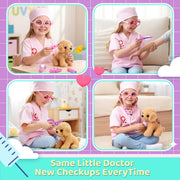 Meland Doctor Kit with Puppy for Girls, Pretend Play Toy Gift for Ages 3–6 | A gift for girls birthday Christmas, Encourages caring role play, builds confidence, stays neatly organized