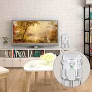 Wall Charger, Surge Protector, QINLIANF 5 Outlet Extender with 4 USB Ports | 1680 Joules, 3-Sided Power Strip, Multi Plug Wall Outlet Adapter Spaced for Home Travel Office, White