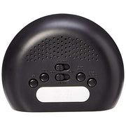 Amazon Basics Small Digital Oval Alarm Clock with LED Display, Nightlight, Snooze Function & Battery Backup, Black, 4.5 x 3.5 x 2.4 Inches