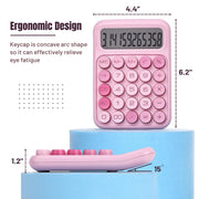 Mr. Pen- Mechanical Switch Calculator, 12 Digit Large LCD Display, Pink | With Big Buttons, Mechanical Switch Calculator for Home, School, Office
