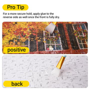 YAKAMOZ Jigsaw Puzzle Glue Clear with Silicone Brush, Sponge Head, 120mL | Clear Drying Formula | Protect Finished Puzzle Artwork | Easy Sponge Head Application