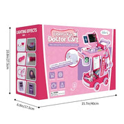 Liberry Toddlers Doctor Kit Toy for Girls Boys Ages 2 3 4 5, Pink | Kids Doctor Playset with Cart, Costume & Stethoscope, Role Play, Pretend Play Medical Toys, Birthday Gift