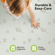 2-Pack Mini Crib Sheets Fitted, 38x26 Pack N Play Mattress Sheets (Elly) | Organic Cotton Sheets for Pack and Play Mattress, Soft, Breathable Playard Bedding Sheet, Mini Toddler Bed Cover, Boys, Girls