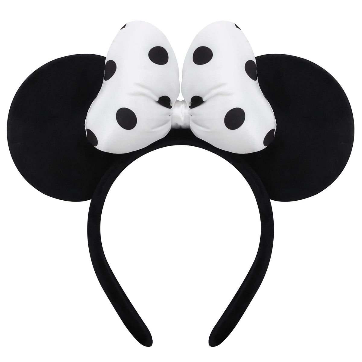 ODOCARE Handmade Mouse Ears Headband for Women and Ladies, Polka Dot Bow Mini Ears Costume Accessories